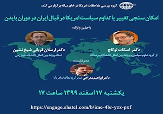 گروه مطالعات بررسی ملاحظات آمریکا در خاورمیانه پژوهشکده مطالعات خاورمیانه برگزار می کند: